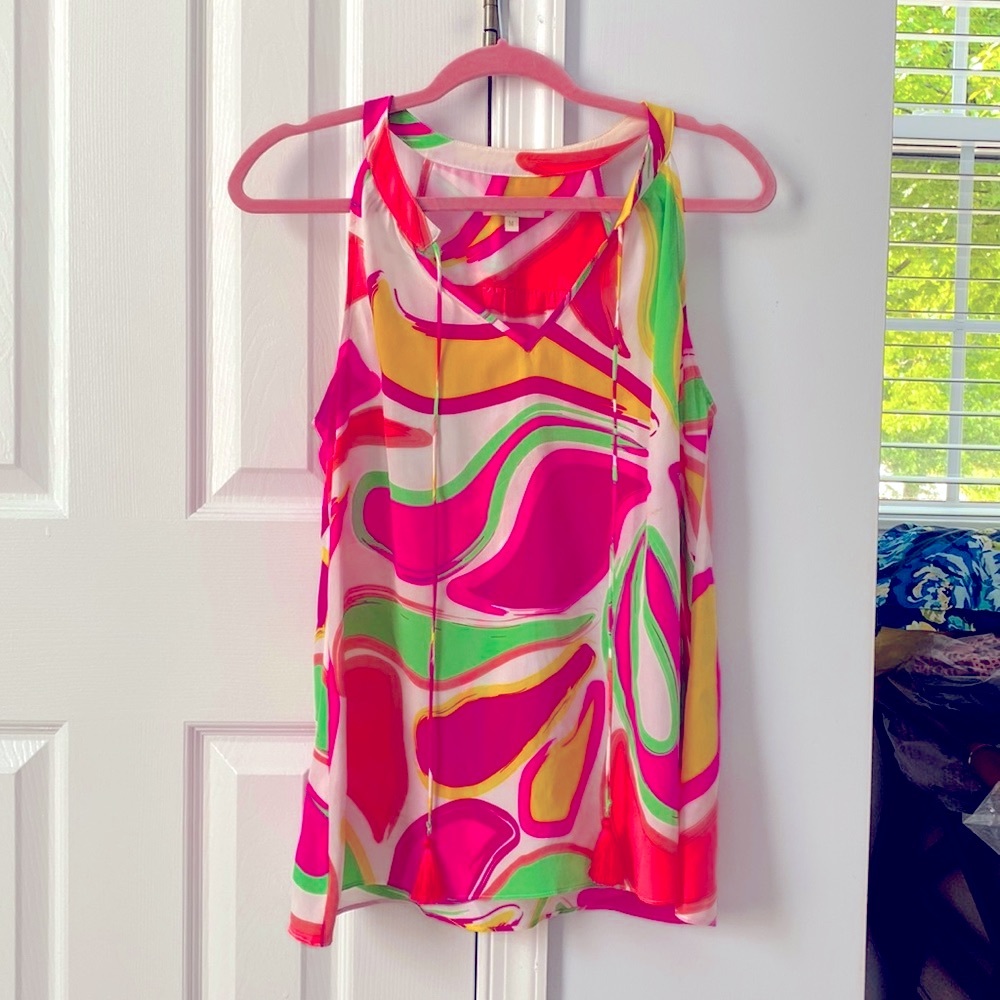 Vibrant Multicolor Sleeveless Blouse